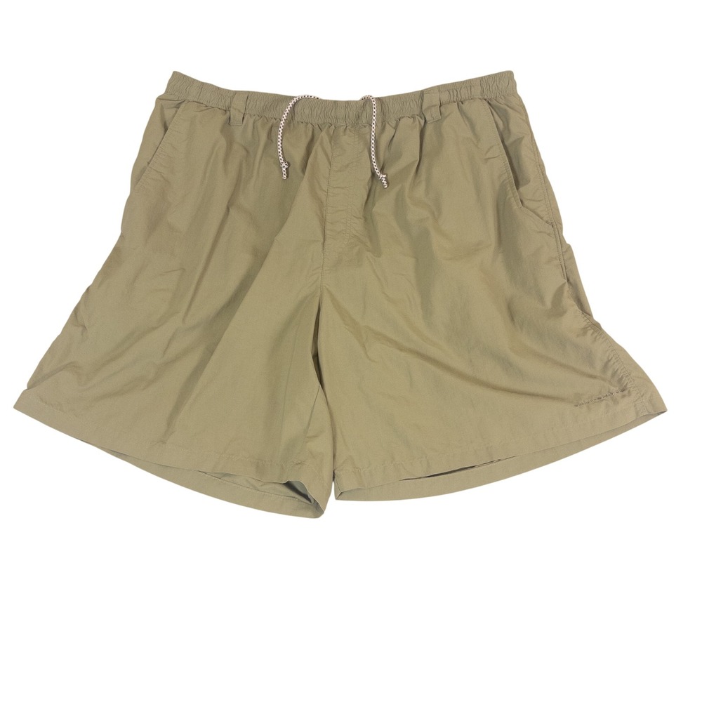 Columbia Omni-Shade Mens XXL Green Hiking Fishing Shorts Drawstring Mesh Lined
